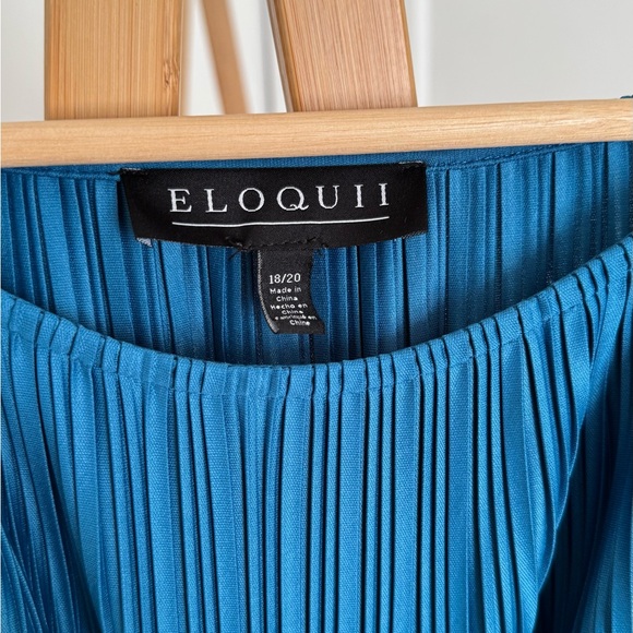 Eloquii Teal Long Sleeve Dress - Picture 4 of 5